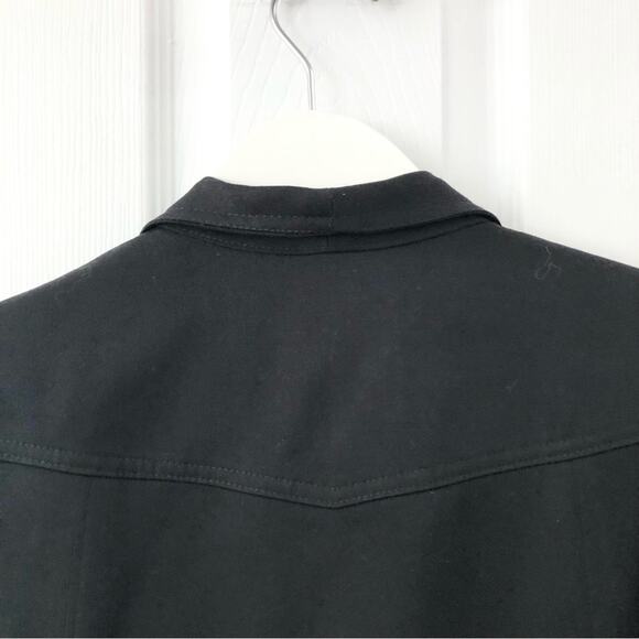 Louis Feraud Black Wool Vintage Puffed Cinch Sleeve Peplum Short Blazer Jacket 8 - Picture 13 of 14